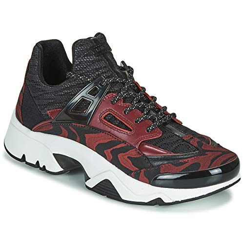 Kenzo Sonic Zapatillas Moda Mujeres Negro/Burdeo - 36 - Zapatillas Bajas Shoes