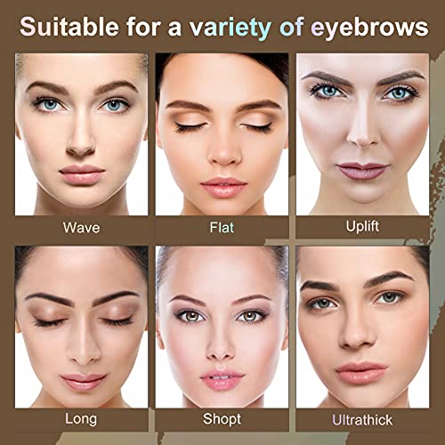 Kit De Sello De Cejas, Sello De Cejas, Kit De Estampado Y Modelado De Cejas, Kit De Plantilla De Sellos De Cejas Duradero Resistente Al Agua Para Mujeres (Dark Brown)