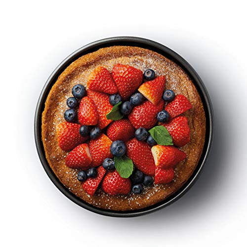 Kitchen Craft Molde Tarta Redondo Desmontable, Acero, Negro