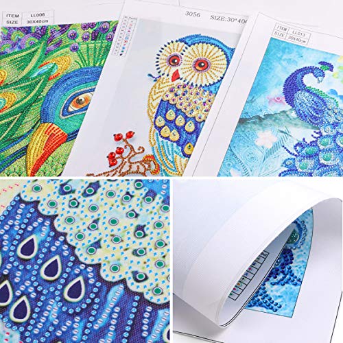 Kits de Pintura de Diamante 5d imágenes de Diamantes de imitación de Taladro Redondo Completo para decoración de Pared del hogar 30x30cm Sun Moon