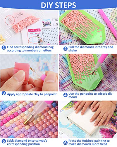 Kits de Pintura de Diamante 5d imágenes de Diamantes de imitación de Taladro Redondo Completo para decoración de Pared del hogar 30x30cm Sun Moon
