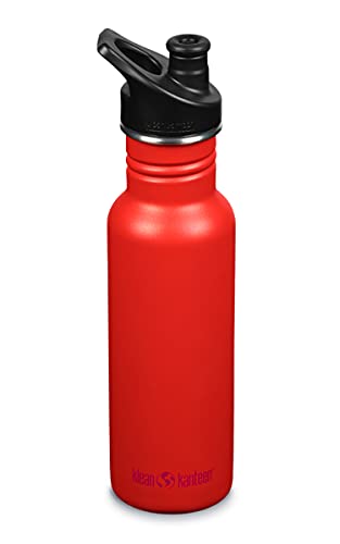 Klean Kanteen Classic Narrow 18oz (w/Sport Cap) Botella, Unisex Adulto, Lirio Tigre, 18 oz