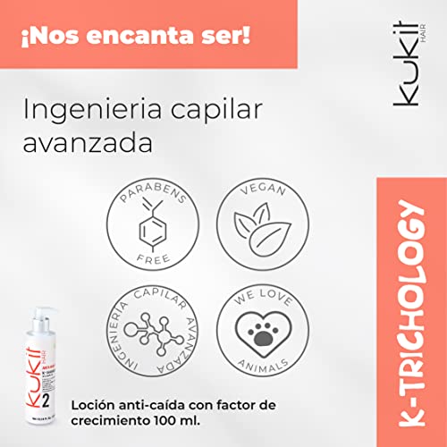 Kukit Hair - K-Trichology Anti Hair Loss 3 | Loción en spray para la Caída del Cabello | Tratamiento anticaída | Fortalece y densifica | 100 ml