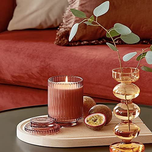 LA JOLIE MUSE Vela Aromática de Maracuyá y Peonia, Cera Natural, 80 Horas de Combustión Prolongada, Envase de Vidrio para Regalo y Decoración del Hogar, 350g