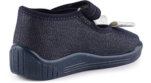 Ladeheid Zapatillas Zapatos Calzado Niña LARW004 (Azul Oscuro Brocado/Bogen, 26 EU)