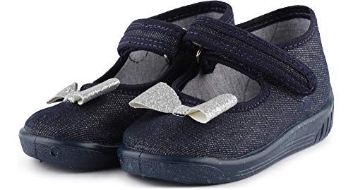Ladeheid Zapatillas Zapatos Calzado Niña LARW004 (Azul Oscuro Brocado/Bogen, 26 EU)