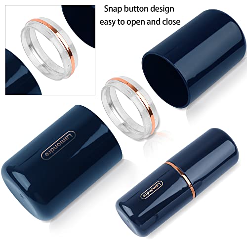 Lamondre Estuche de Cepillo de Dientes de Viaje Soporte de Cepillo de Dientes portátil y Soporte de Pasta de Dientes Muy Adecuado para Viajes, Camping y Negocios (Azul)
