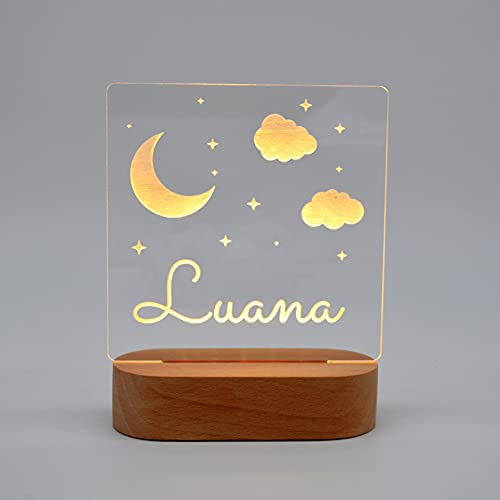 Lámpara personalizada para decoración infantil, regalo de cumpleaños y comuniones.