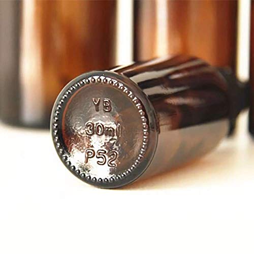 Lawei - Botellas de vidrio ámbar con pipetas cuentagotas para aceites esenciales, perfumes, aromaterapia, química de laboratorio, productos químicos, 30 ml, 24 unidades