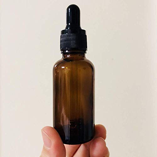 Lawei - Botellas de vidrio ámbar con pipetas cuentagotas para aceites esenciales, perfumes, aromaterapia, química de laboratorio, productos químicos, 30 ml, 24 unidades