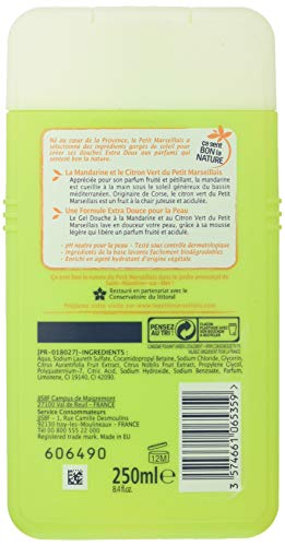 Le Petit Marseillais, Gel Douche Extra Doux mandarina y lima, 250 ml