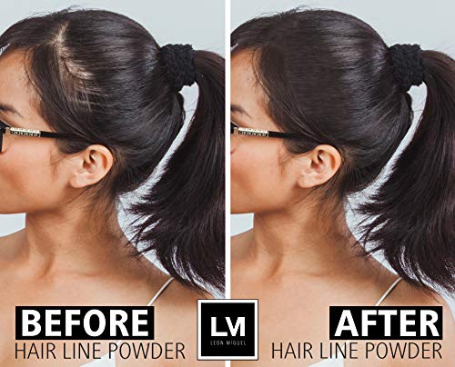 LEON MIGUEL Hair Line Powder – Rayita en Polvo - Polvo de línea de cabello modificado natural, Polvo de reparación de cabello de maquillaje de belleza | 4g (MARRÓN)