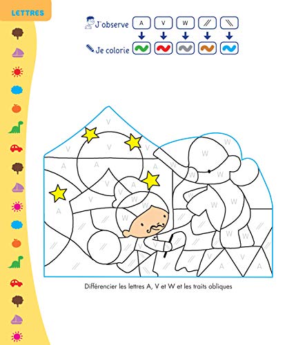 Lettres et nombres magiques, moyenne section: Cahier double (Coloriages malins)