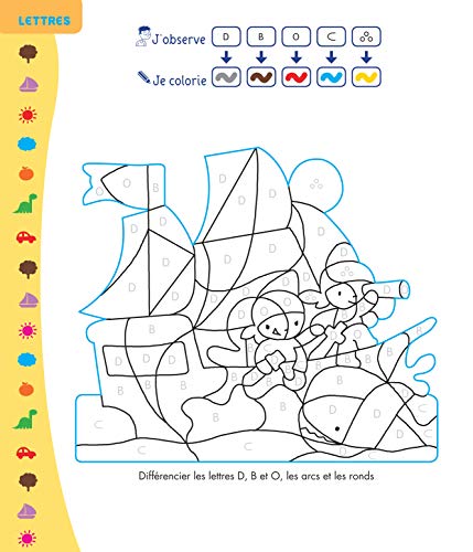 Lettres et nombres magiques, moyenne section: Cahier double (Coloriages malins)