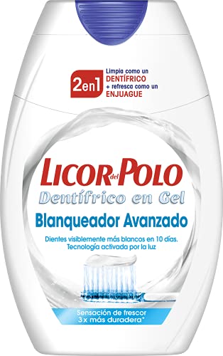 Licor del Polo - Dentífrico 2en1 Blanqueador Avanzado - Pasta de dientes blanqueadora - No daña el esmalte - Encías sanas - 12 uds de 75ml