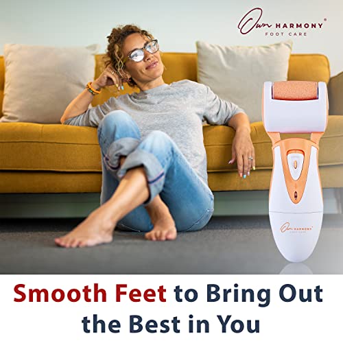 Lima-Electrónica para Callosidades Own Harmony - Poderoso Removedor de Callos de EE.UU.- Herramientas de Pedicura Recargables con 3 Diamond Rodillos - Spa Profesional el Suaves Cuidado de los Pies