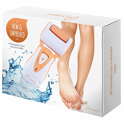 Lima-Electrónica para Callosidades Own Harmony - Poderoso Removedor de Callos de EE.UU.- Herramientas de Pedicura Recargables con 3 Diamond Rodillos - Spa Profesional el Suaves Cuidado de los Pies