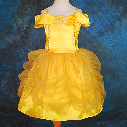Lito Angels Disfraz Belle de la Bella y la Bestia Vestido de Princesa Amarillo para Bebé Niñas Talla 18 a 24 Meses, estilo A