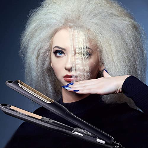 LMNH Automatic Hair Crimping Iron, Professional Corn Plate Hair Curlers, Volumizing Hair Crimper Hair Iron, Dual Voltage Rotating Curling Iron for Women Hair Styling