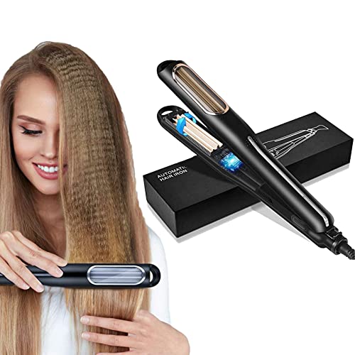 LMNH Automatic Hair Crimping Iron, Professional Corn Plate Hair Curlers, Volumizing Hair Crimper Hair Iron, Dual Voltage Rotating Curling Iron for Women Hair Styling