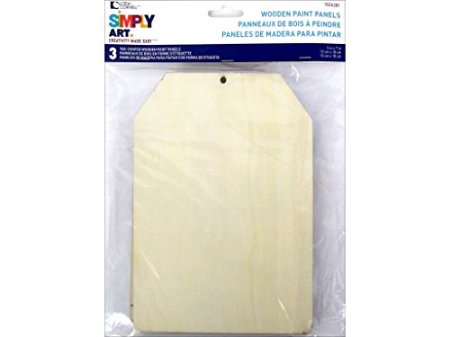 loew-cornellsimply Art Etiqueta de Madera Paneles de Pintura 12,7 cm x 7 3/Pkg-, Otros, Multicolor