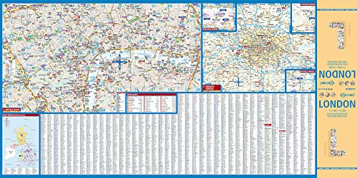 Londres, plano callejero plastificado. Escala 1:11.000/1:15.000. Borch.