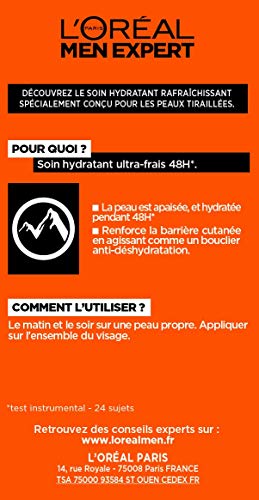 L'Oréal Men Expert - Gel Hydratant & Rafraîchissant pour Homme - Soin du Visage - Hydra Power - 50 ml