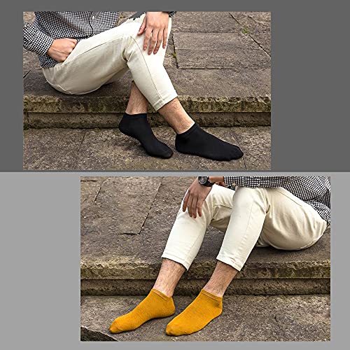 LXDWJ Rebajas Calcetines de Verano para Hombre 10 Pares Calcetines Cortos Transpirables de Corte Fino para Hombre Negro (Color : A, Size : 39-45)