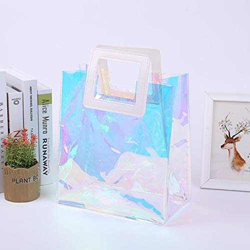 LxwSin Bolsa de Aseo Transparente, Bolsa de Maquillaje Transparente, Bolsas de Aseo de PVC Bolsa de Cosméticos Grande Bolsa de Viaje Portátil Impermeable Bolsa de Maquillaje para Playa Viajes Negocios