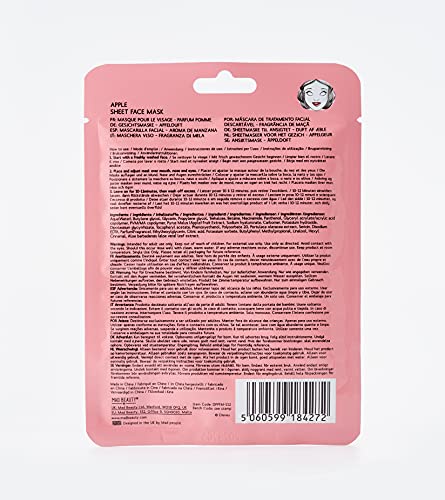 MAD Beauty Mascarilla Facial Hidratante Blancanieves, Disney Pop Princess Face Mask Snow White Translúcido, 25 Mililitros