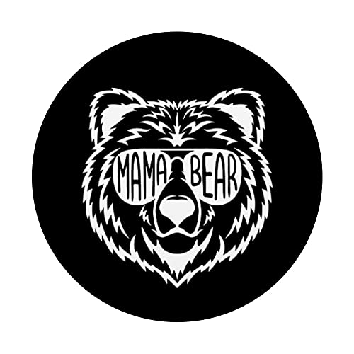 Mama Bear Face Gafas De Sol Madre Mamá PopSockets PopGrip Intercambiable