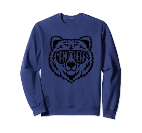 Mama Bear Face Gafas De Sol Madre Mamá Sudadera