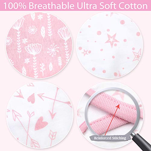 Mantas para bebé recién Nacidos para niños y niñas | 0-3 Meses | Juego de 3 pañales Ajustables para bebé con Correas de Cierre, Gris/Blanco, S/M
