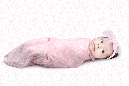 Mantas para bebé recién Nacidos para niños y niñas | 0-3 Meses | Juego de 3 pañales Ajustables para bebé con Correas de Cierre, Gris/Blanco, S/M