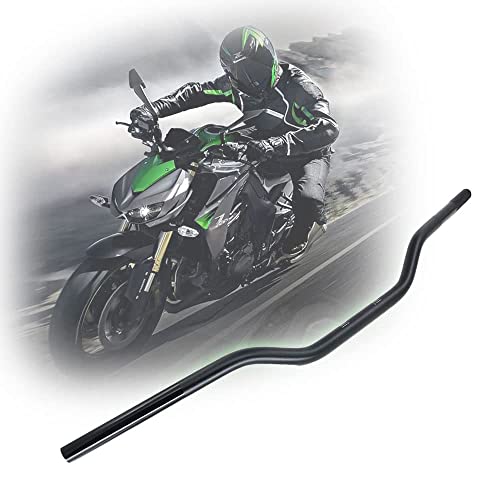 Manubrio Moto 22mm, Manillar de Motocicleta de Pliegue Bajo 7/8 Universaler für Yamah.a Kawasaki H.o.n.d.a Suzuki Pit Dirt Bike ATV Quad Motocross- Negro