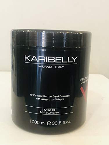 Mascarilla para pelo seco restructurante Perfumada 1000ml Karibelly/Mascarilla para el pelo seco/Acondicionador/repara/Tratamiento en crema.