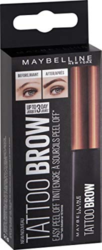 Maybelline New York Brow Tattoo Gel Tinte para Cejas Castañas, Tono Medium 2 - 4.6g