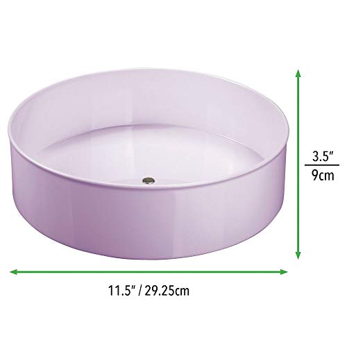 mDesign Organizador de Maquillaje con Base giratoria – Cestas organizadoras para Guardar Maquillaje y Productos de Belleza – Bandeja Rotatoria para ordenar cosméticos en el baño o el tocador – Lila
