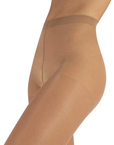 MEDIAS CON PUNTA ABIERTA | MEDIAS SIN PUNTERA | PANTY REFRESCANTE DE VERANO | NATURAL | S, M, L, XL | 10 DEN | CALCETERÍA ITALIANA | (Natural, L)