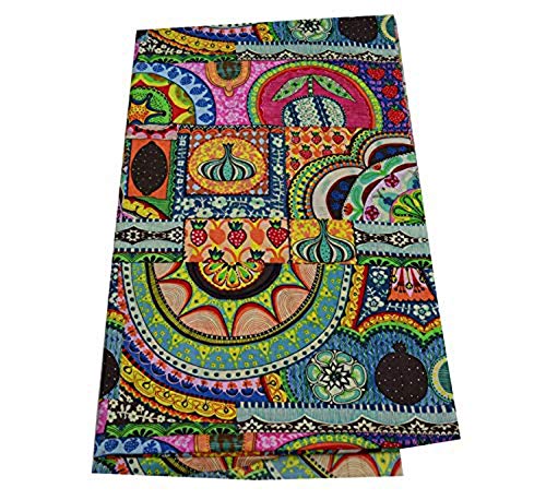 Medidor de tela pura hecho a mano Jaipuri Mano Tela de la impresión de bloque Vestido indio Material de la tela Medidor de tela de 2,5 metros para coser la tela india por el metro