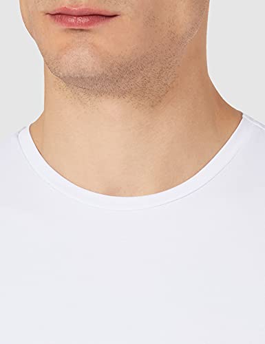 Mexx Crewneck T-Shirt Camiseta de Cuello Redondo, Blanco, L para Hombre