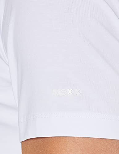 Mexx Crewneck T-Shirt Camiseta de Cuello Redondo, Blanco, L para Hombre