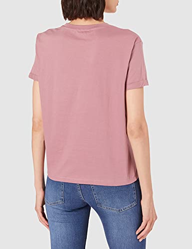 Mexx Organic Cotton T-Shirt Camiseta, Malva, L para Mujer