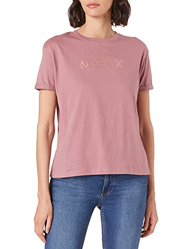 Mexx Organic Cotton T-Shirt Camiseta, Malva, L para Mujer