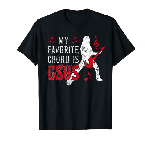 Mi acorde favorito es Gsus Jesus Guitarra eléctrica Camiseta
