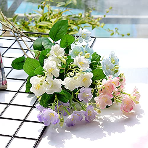 MILISTEN Ramo de Tela Artificial con Flores Falsas de Jazmín para La Decoración de La Boda del Hogar ( 3 Puntas )