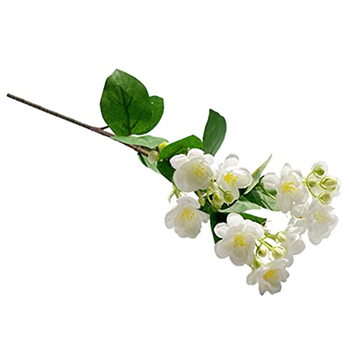 MILISTEN Ramo de Tela Artificial con Flores Falsas de Jazmín para La Decoración de La Boda del Hogar ( 3 Puntas )