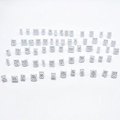 Moldes Letras Fondant Sonwaha 64 PCS Cortadores Letras Fondant Alfabeto Moldes Galletas para Fondant Azúcar de Almendra Galletas de Almíbar Chocolate