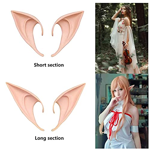 Mon3trYYDS Cosplay Orejas de Elfo 4 Pares Oreja de Elfo Orejas de Maquillaje de Anime Orejas de Elfo de Látex para Niños día de San Valentín Carnaval Disfraz de Halloween Mascarada para Adultos