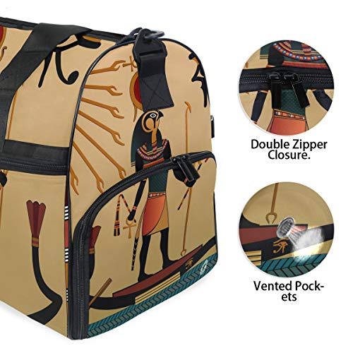 Montoj - Bolsa de viaje de lona para el hombro de la religión del antiguo Egipto